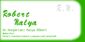 robert malya business card