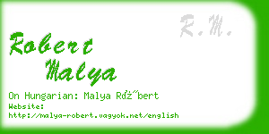 robert malya business card